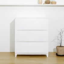 라이피스트 플라스틱 와이드 서랍장 3단, 퓨어화이트, 3개