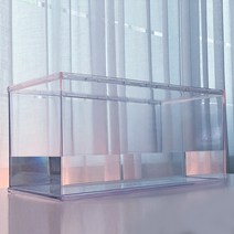 양품소 깨지지않는 거북이 구피 아크릴 크리스탈 어항 환수구 없음, 투명