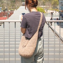 yarna 뮤즈 삼베 에스닉 네트백 뜨개질 DIY 패키지 세트, 내추럴베이지, 1세트