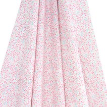 해피툴 잔꽃 패턴 원단, 핑크