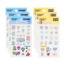 스튜디오에잇 마스크 데코스티커 카트라이더 3p + BT21 3p 세트, 혼합색상, 1세트