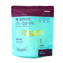 룩브라이트 고농축 올인원 미니캡슐세제 봄비누내음, 40개입, 1개