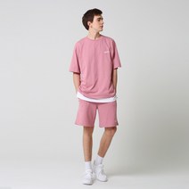 모즈모즈 컬러칩 오버핏 반팔 + 반바지 세트
