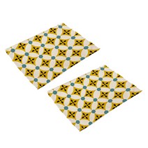더플로우 다양한 패턱 린넨 패브릭 테이블 매트 2p, MG0001-7, 42 x 32 cm
