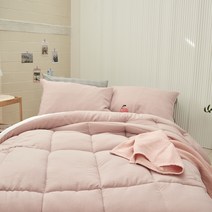 심플럭스 말랑모찌 슈크림 바이오워싱 차렵이불베개 세트