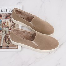 필블루 여성용 스타일 털 슬립온