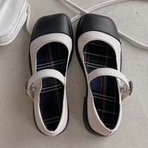 여성용 배색 토 메리제인 단화 GH74_RD_1164
