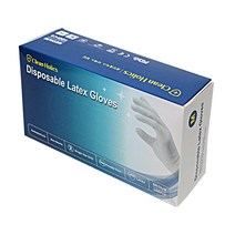 크린홀릭스 라텍스장갑 M, 화이트, 중(M), 1개