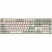 Ducky ONE 3 Matcha PBT 이중사출 한글 키보드 저소음 적축 full, 일반형, 아이보리 + 연두색