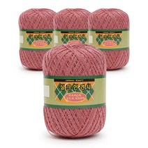 필립섬유 쎄비 실크 인견사 뜨개실 90g x 4p, 831 메란지레드화이트