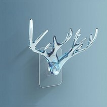 무다스 사슴뿔 투명 컬러 현관 벽걸이 마스크 걸이, 블루, 6개