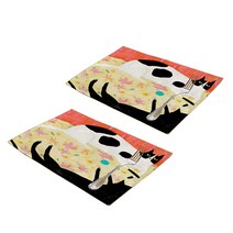 라이프 스토리 러블리 린넨 테이블매트 2p, 04, 45 x 32 cm