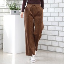 구름코듀로이 여성용 와이드 밴딩 팬츠