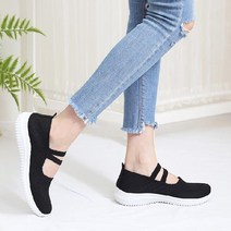 아크라 여성용 라운드 스판 밴딩 슬립온