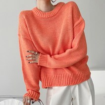 오오엘 여성용 알파카 라운드 니트