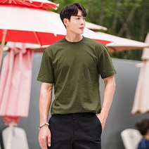 빅사이즈클럽 PINO 워싱머슬핏 반소매 티셔츠