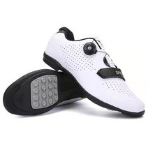 라르고 SPEED 스피닝 자전거 MTB 로드 와이드 평페달 클릿 슈즈, 화이트, 265