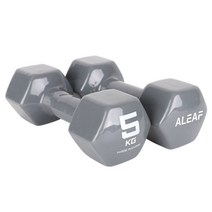 아리프 PVC 컬러 육각 아령, 5kg, 2개