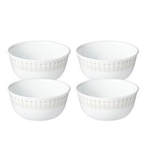 코렐 글램그린 면기 소 4p, 화이트 + 그린, 면기 4p