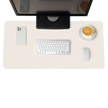 라벤더 비엔또 가죽 단면 방수 차선 장패드 90 x 45 cm + 버클 스트랩, 아이보리, 90x45cm