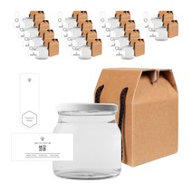 원형식품 꿀병 400ml + 러그캡 화이트 + 병스티커 심플 벌꿀 S + 심플허니봉인A 스티커 + 호환상자, 15세트
