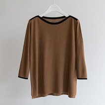 피핀 여성용 배색라인 7부 니트 109192