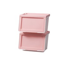 이즈리빙 슬라이딩 리빙박스 대형, 핑크, 2개