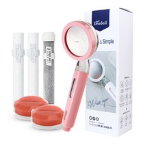 듀벨 와이즈아이 비타민 샤워기 핑크 + 쥬시 그레이프룻향 필터 2p + 세디필터 2p + 카본필터 세트, 1세트