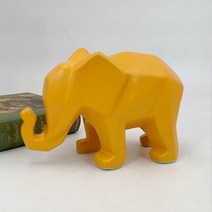북유럽 컬러 코끼리 오브제, 옐로우