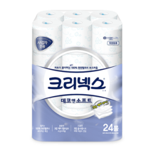 크리넥스 3겹 데코앤소프트 화장지 30m, 24롤, 1팩