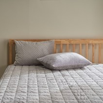 로얄홈 스퀘어 착번 극세사 겨울 패드 겸 카페트, 그레이