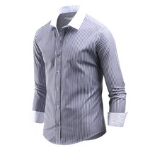 다꾸앙 남성용 스테이지 스트라이프 캐주얼 정장 긴팔 셔츠 남방 C04D14_st1945