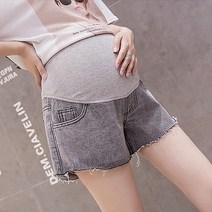 캐주얼한 쓰리 포인트 데님 임산부 반바지