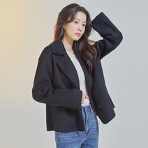 로엠 여성용 크롭 싱글 코트