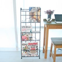 에코팩토리 인테리어 3단 철제 책꽂이, 퍼펙트 블랙