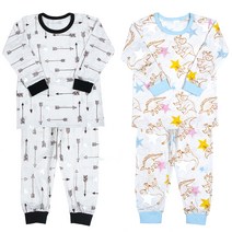 보누맘 아동용 가로별별 9부 쟈가드 내복 상하의 2종 세트