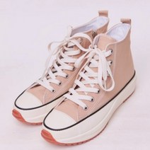 플랙슈 여성용 잇지하이 2호 키높이 하이탑 스니커즈 4cm