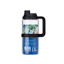 코멕스 스포츠 빅 트라이탄 물병, 1.7L, 블랙