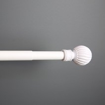 문앤유 회오리 원형 커튼봉 6자 8자 10자 12자 14자 16자 길이 블랙 화이트, 커튼봉 화이트 10자 (150~300cm)