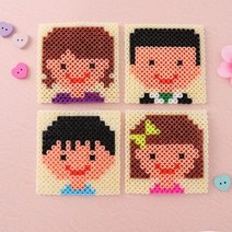 [아트랄라]픽셀비즈-우리가족컵받침만들기/비즈공예/만들기재료, 남자아이