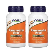 1+1 나우푸드 판크레아틴 200mg 100캡슐, 2개