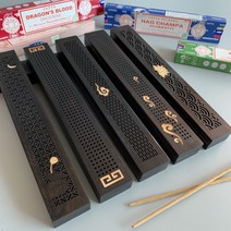 해피써니홈인센스홀더 인센스스틱홀더 흑단목 박스 5종 인센스챔버 인센스버너 나그참파 인센스 향받침대 우드, 4.바람