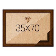 보석십자수 패브릭형 액자 35x70 고급형 우드 브라운 (아크릴 보호필름-스티커판 포함), 단품