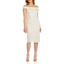 Adrianna Papell 아드리아나 파펠 여성 시퀀싱 무릎 길이 칵테일 파티 드레스 4445