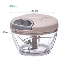 글라인더 그라인더 마늘 쵸퍼 500/900ML 수동 회전 과일 야채 커터 헬기 슬라이서 필러 그라인더 블렌더 고, 02 Pink 500 ML
