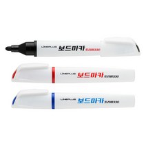 라인플러스 화이트 보드마카 트리마 330 둥근닙 레드, 2개