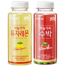 하늘가득 유자레몬주스 12개+수박주스 12개 음료 페트 330ml (무료배송), 상세페이지 참조, 상세페이지 참조