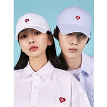 바잘 캡모자 하트 로고 옥스포드 오버핏 볼캡 (3color)