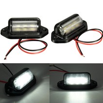 번호판 조명 트럭 트레일러 램프 전구 6LED 보트 오토바이 RV 12V 자동차 액세서리, 한개옵션1, 한개옵션0