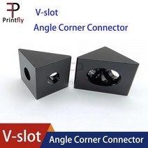 V-슬롯 블랙 앵글 코너 커넥터 90 도 브래킷 Openbuilds Cnc 밀 3d 프린터 Diy 부품용, Silver, 8PCS